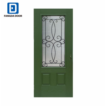 Fangda latest design woodgrain textured paintable exterior doors